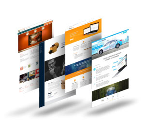 Different pages that show creatively styled and customized web designs